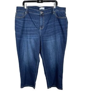 Lane Bryant Flex Magic waistband 18 Mid-Rise Boyfriend Capri Jeans